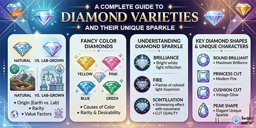 A Complete Guide to Diamond Varieties and Their Unique Sparkle